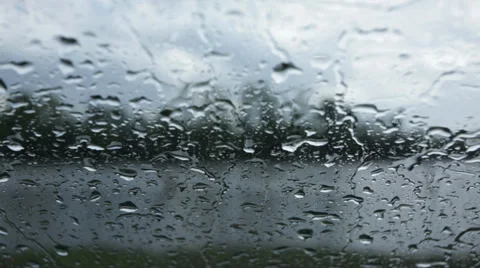 Raindrops on windshield Stock Footage 35930854