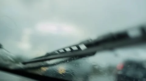 Raindrops on the Windshield Stock Footage 67457129