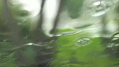 Raindrops on Windshield Stock Footage 288043813