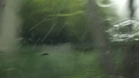 Raindrops on Windshield Stock Footage 288043816