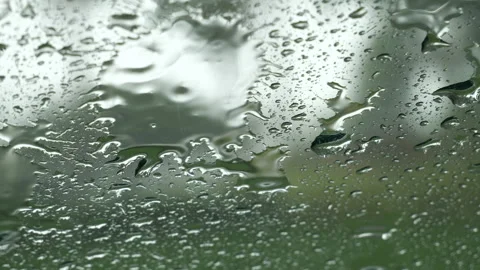 Raindrops on Windshield Stock Footage 312473016