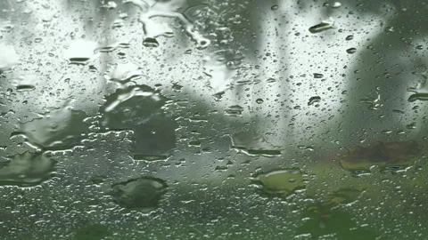 Raindrops on Windshield Stock Footage 312473019