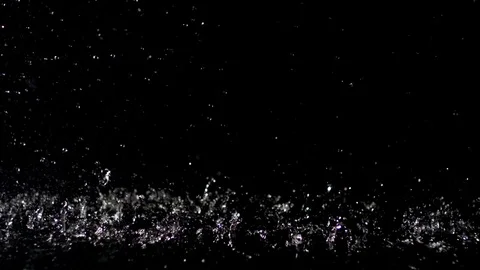 Rainfall against black background in slow motion Stock Footage 81230336