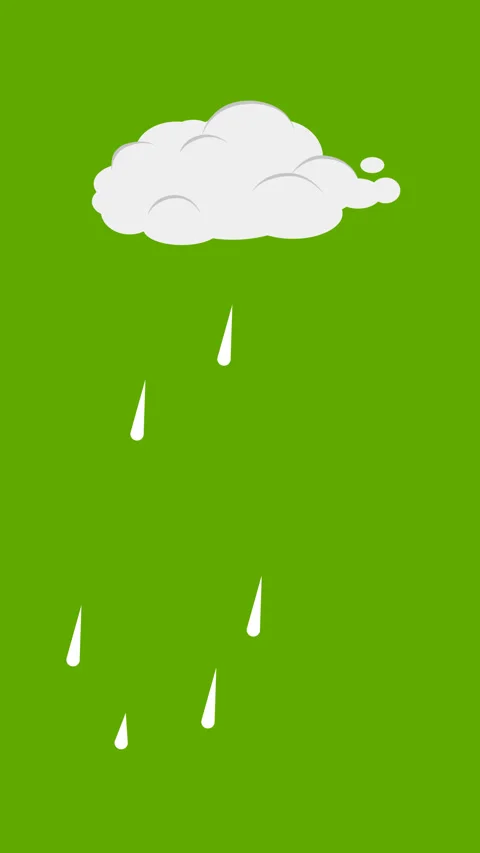 Rainfall and cloud isolated green in vertical scene Stock Footage 319798989