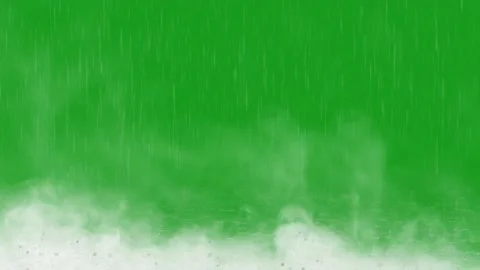 Rainfall and fog motion graphics with green screen background Stock Footage 168616967