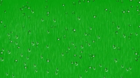Rainfall and lighting bolt motion graphics with green screen background Stock Footage 124582074