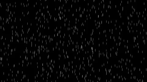 Rainfall animation with falling water from top to bottom on black background. Video stock 323182898