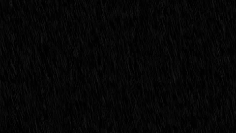 Rainfall on a Black Background. Rain Falling Animation. 4K Stock Footage 297560577