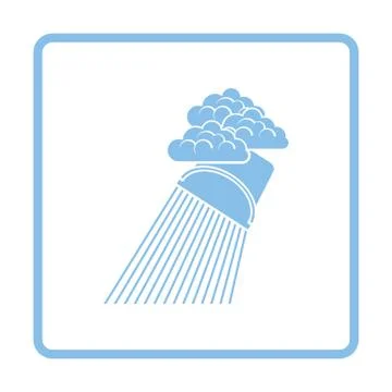 Rainfall like from bucket icon Stock Illustration