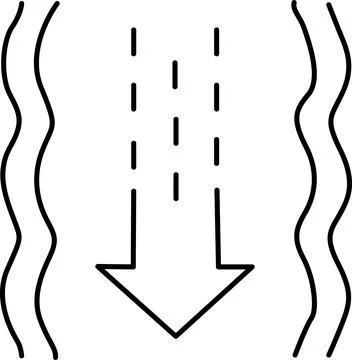 Rainfall with downward arrows Vector Stock Illustration