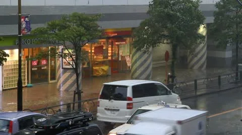 Rainfall during a typhoon. Stock Footage 10067160