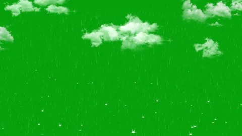 Rainfall lightning strike motion graphics with green screen background Stock Footage 151409727