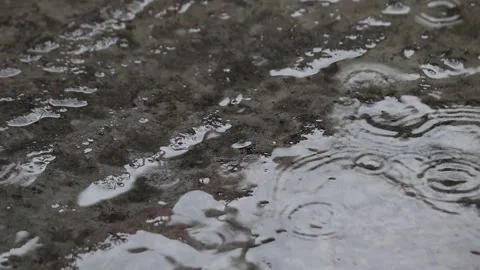 Rainfall in monsoon or rainy season. rain drops falling on rooftop in drizz.. Stock Footage 277277937