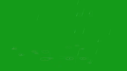 Rainfall motion graphics with green screen background Stock Footage 129487524
