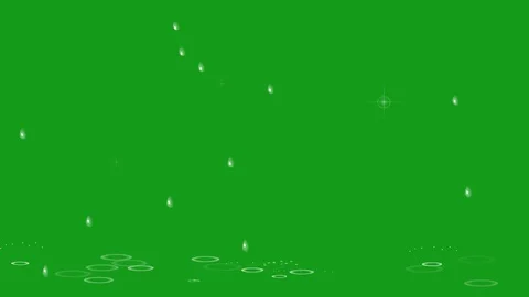 Rainfall motion graphics with green screen background Stock Footage 129487541