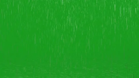 Rainfall motion graphics with green screen background Stock Footage 135626333