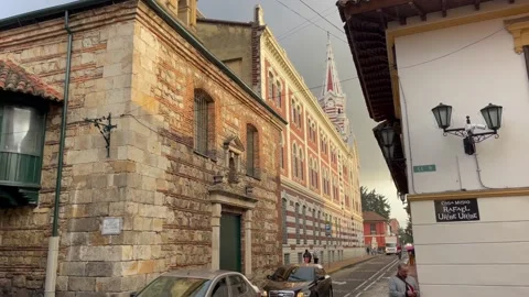 Rainfall in the old center candelaria Stock Footage 239413595