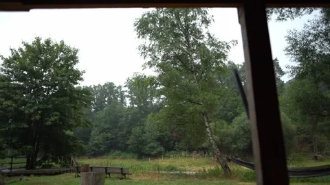 Rainfall at Woodland Campground 스톡 동영상 330911208