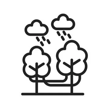 Rainforest Icon Image. Illustrazione stock