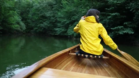 Rainforest lake canoeing Stock Footage 249668822