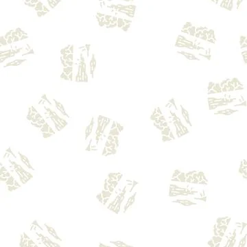 Rainforest land glyph seamless pattern Stock Illustration