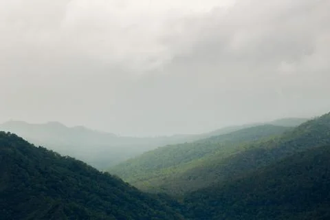 Rainforest mountains on cloudy days. Stock Photos