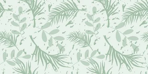 Rainforest summer seamless pattern Vector graphics Stock Illustration