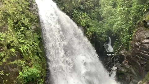 Rainforest waterfall 06 - Slow Motion Video stock 282761009