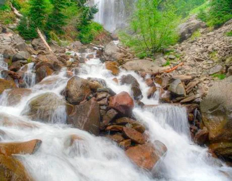 Rainier Waterfall Stock Photos