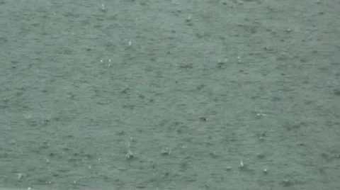 Raining and windy on pool02 Stock Footage 26157086