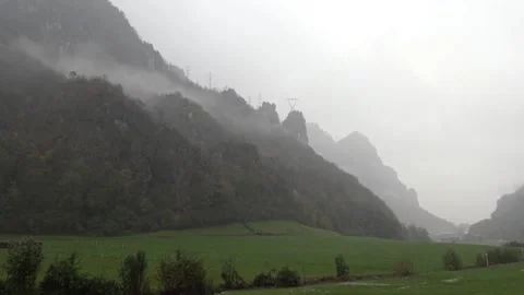 Raining at Balisio, Valsassina Vídeo Stock 141749930