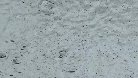Raining in a ceiling glass Stock Footage 289739826