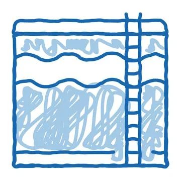 Raining Cloud H2O Rain doodle icon hand drawn illustration Ilustración de archivo