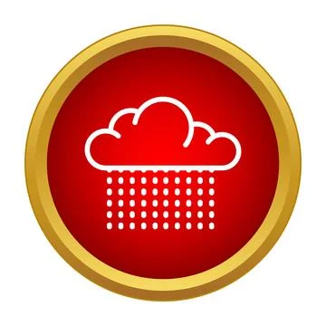 Raining cloud weather forecast icon design Stock Illustration