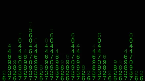 Raining code animation green color Stock-Footage 96290513