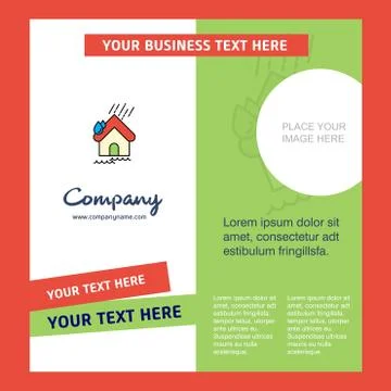 Raining Company Brochure Template. Vector Busienss Template Illustrazione stock