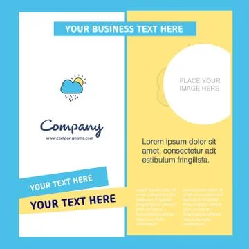Raining Company Brochure Template. Vector Busienss Template Stock Illustration