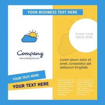 Raining Company Brochure Template. Vector Busienss Template Stock Illustration