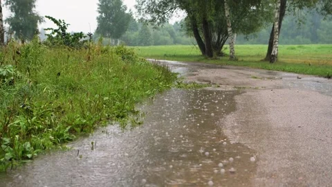 Raining in countryside Video stock 161097158