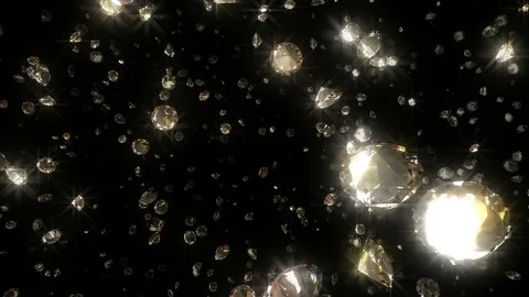 Raining Diamonds 4K Loop Stock Footage 89244235