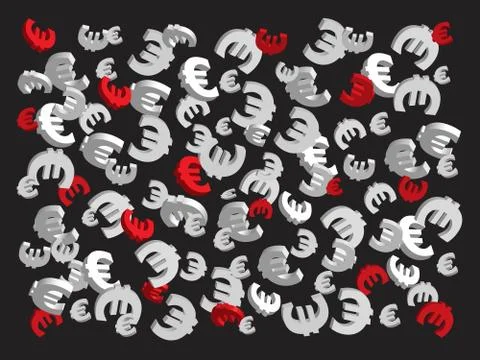 Raining euros Stock Illustration