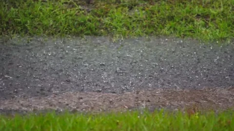 Raining on Flooded Ditch Video stock 62872134