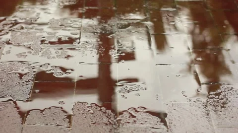 Raining on floor Video stock 42422134