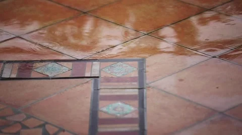 Raining on the floor Stock Footage 55753919