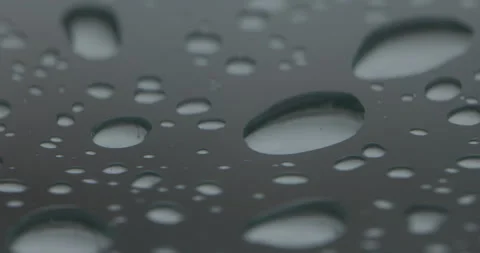 Raining On Glass Macro Extreme Close Up Stock Footage 165253859