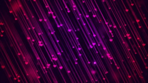 Raining Hearts Background Video stock 168795947