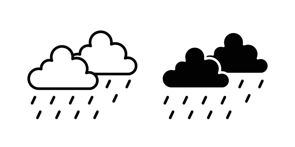 Raining icon design. Simple Vector illustrations.. イラスト素材