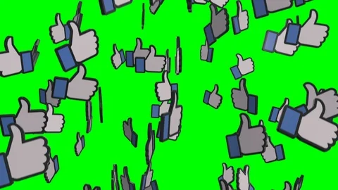 Raining Like Icons on Green Screen Stock Footage 104546387