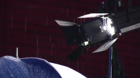 Raining on a light Video stock 53267827
