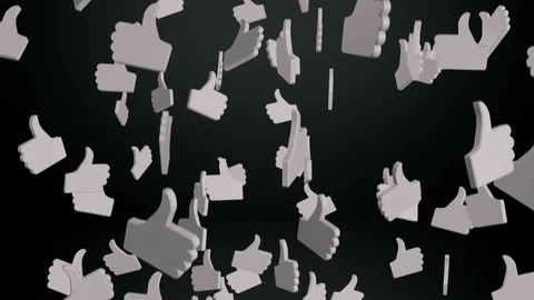 Raining Likes on Black Stock Footage 105009467